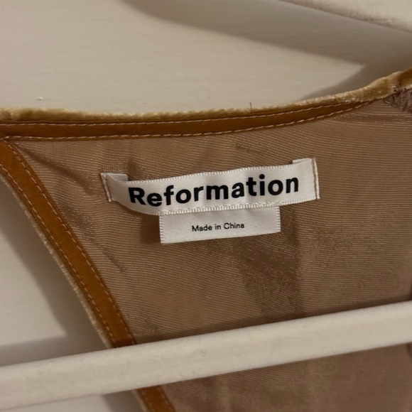 Reformation Cambrie Velvet Mini Dress - Picture 3 of 6